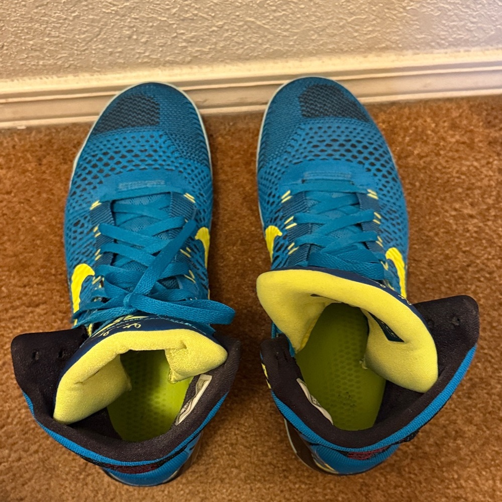 Nike KOBE IX ELITE Neo Turquoise/Volt Basketball Shoes Size 11.5 - Picture 6 of 10